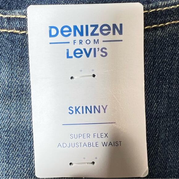 NWT Levi's medium wash skinny jeans with adjustable waist youth size 12 B96 - Picture 2 of 4